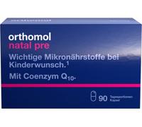Orthomol Natal pre pour les femmes désirant un enfant - avec vitamine B12, acide folique et zinc - soutien de la fertilité, 90 portions journalières