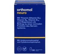 Orthomol Neuro avec thiamine (vitamine B1), vitamines B6, B12 et magnésium - comme contribution au fonctionnement normal du système nerveux - gélules, 90 portions journalières