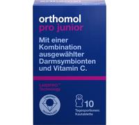 Orthomol Pro junior - contient une combinaison de symbiotes intestinaux sélectionnés et de vitamine C, 10 portions quotidiennes