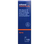 Orthomol Vitamine D3+K2 Spray - Complément alimentaire avec vitamine D3, vitamine K2 et extrait de gingembre - 130 vaporisations, 20 ml spray