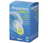 Orthonat - Magnemar Force 3 - Complément Alimentaire Énergie, Vitalité, Immunité - 510 mg de Magnésium d’Origine Marine, 120 mg de Taurine et 2 mg de Vitamine B6 par Gélule - 90 Gélules