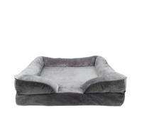 Orthopedic dog bed, Produits populaires for animaux de compagnie Canapé en peluche for chien Confortable Déhoussable Nettoyage Universel Nid moyen et grand ,Memory foam dog bed(Dark gray,90 63 18cm)