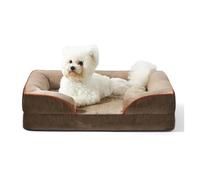 Orthopedic dog bed, Produits populaires for animaux de compagnie Canapé en peluche for chien Confortable Déhoussable Nettoyage Universel Nid moyen et grand ,Memory foam dog bed(Yellow,90 63 18cm)