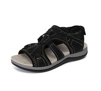 Orthopédique Sandale Sandales De Sport for Marcher Sur L'eau De Plage Avec Soutien De La Voûte Plantaire Sandales De Randonnée Confortables for Femme Orthopédique Sandale ( Color : Black , Size : 37 E