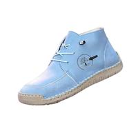OrthopéDiques Femme Shoes DéContractéEs Toutes Baskets Blanches pour Femmes Bottines décontractées Sleek à mi-Mollet, idéales au Quotidien - Bottines Alliant Style, Confort et(Blue, 38)