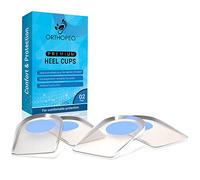 ORTHOPEO© Premium Semelles pour épine calcanéenne 2 paires I Talonnettes en gel innovantes Fasciite plantaire Douleurs au talon I Coussinets en gel de silicone I Longueur 10.8 cm, Large 7 cm