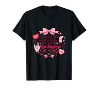 Orthophoniste Coquette Bow SLP Love Hearts Pathologist T-Shirt Graphique avec Valeur