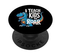 Orthophoniste I Teach Kids to Roar Dinosaur Dino PopSockets PopGrip Adhésif