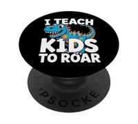 Orthophoniste I Teach Kids to Roar Dinosaur Dino PopSockets PopGrip Adhésif