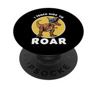 Orthophoniste I Teach Kids to Roar Dinosaur PopSockets PopGrip Adhésif