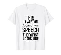 Orthophoniste Pathologiste Assistant SLP Thérapie T-Shirt Graphique avec Valeur, Homme, Blanc, S