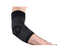 OrthoSleeve ES6 - Coudiere Tendinite, Attelle de Coude Adaptée à l’Epicondylite. Technologie de Compression Exclusive sur 6 Zones, Protection Quotidienne ou Durant la Pratique du Sport, Noir, S