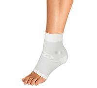 OrthoSleeve FS6 Attelle de pied (manchon unique) traite la fasciite plantaire, la tendinite d'Achille et soulage les douleurs au talon dans un tissu doux évacuant l'humidité (blanc, taille M)