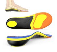 Orthotic Insoles for Plantar Fasciitis Relief - High Arch Support Insoles for Heavy - Flat Feet Insoles -Duty Work Boots, Athletic Shoes & Flat Feet - Men/Women (220+ lbs), XL, Men(10-13)/Women(12-14)