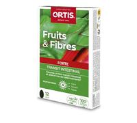 ORTIS Complément alimentaire Fruits & Fibres Forte Transit intestinal 12 comprimés