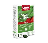Ortis - Fruits & Fibres Forte 24 Comprimés - Complément Alimentaire pour Favoriser le Transit Intestinal - En cas de Transit Lent et Ballonnements - Action Rapide - 100% Naturel à base de Rhubarbe