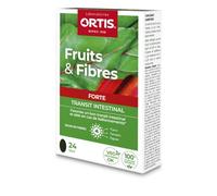 ORTIS Fruits&Fibres Forte 24 Comprimés - Transit Intestinal - Action Rapide | Format 24 comprimés à base de plantes avec carvi, figue et tamarin