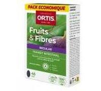 ORTIS Complément alimentaire Fruits & Fibres Regular – Transit intestinal, 100% naturel – 45 comprimés