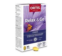 Ortis - Relax & Go 30 Comprimés - Complément Alimentaire pour Résister au Stress et Lutter Contre la Fatigue - Maintient la Bonne Humeur et la Vitalité - 100% Naturel à base de Safran et Ginseng