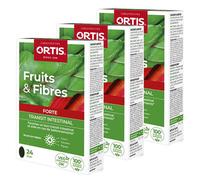 Ortis Transit Intestinal Fruits & Fibres Forte 24 comprimés - Lot de 3