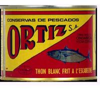 Ortiz Thon Blanc Frit Mariné à l'Escabèche, Boîte de 140g, Prêt à Déguster