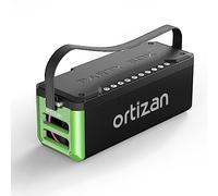 Ortizan Enceinte Bluetooth avec Subwoofer, 100W Haut-Parleur Portable Bluetooth sans Fil Bass, IPX7 Waterproof/LED Lights/Pro EQ/DSP//TF Card/AUX, 24H Playtime pour la Maison, l'extérieur，la fête