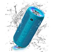 Ortizan Enceinte Bluetooth Portable sans Fils.lumière LED, IPX7 Lecture 30H, Volume Plus Fort et Basses améliorées,Durable pour Les Voyages, l'extérieur… (Blue)