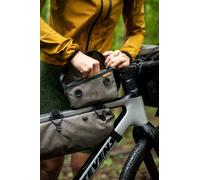 Sacoche de cadre ortlieb frame pack rc toptube 4l gris beige dark sand