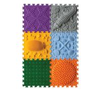 ORTO NATURE Tapis de sol de massage puzzle - Ensemble de tapis de jeu orthopédique pour enfants, jeu sensoriel, carreaux de sol emboîtables, jeune explorateur