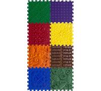 ORTO NATURE Tapis de Sol de Massage Puzzle - Tapis de Jeu orthopédique pour Enfants, Jeu sensoriel, Carreaux de Sol emboîtables, Tapis de Jeu pour Enfants, Ensemble de Tapis de Jeu (Happy Path)