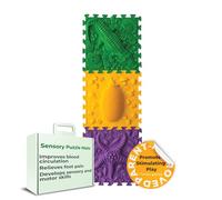 ORTO Nature Tapis de Sol Massage Puzzle - Jeu orthopédique pour Enfants, sensoriel, Carreaux emboîtables, Ensemble (Trio d'animaux)