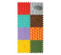 Orto Nature Tapis de sol puzzle - Tapis de jeu orthopédique pour enfants, jeu sensoriel - Tapis masseur avec carreaux de sol emboîtables (Hedgehog Here)