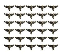 Orton Lot de 30 pieds de boîte à bijoux antiques en bois - Protection décorative pour meubles - Boîte cadeau