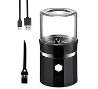 Orton Mini Broyeur Électrique Portable Vanille Broyeur Rechargeable USB avec Brosse de Nettoyage pour Herbe Thé Romarin