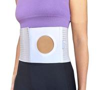 OrtoPrime Ceinture Stoma - Bandeau de colostomie unisexe - Ceinture de confort pour ostomie - Bandeau pour homme et femme avec colostomie - Bandeau post-chirurgie pour hernie abdominale (taille XL