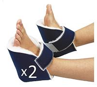 OrtoPrime - Lot de 2 protections de talon en polaire pour soulager la pression - Protège-talons universels anti-escarres et coussin de protection contre les douleurs au niveau des talons et des coudes