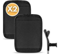 OrtoPrime Pack de 2 Coussinets de Poignée de Béquille CONFORT pour Adultes - Housses de Protection pour Mains sur Béquilles et Cannes Anglaises