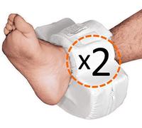 Pack de 2 Talonniere Anti Escarre de Forme Courbe - Protège Talon Orthopédique - 2 Unités par pack - Taille universelle ajustable - Coussin Anti-Escarres pour Chaise Roulante et Lit