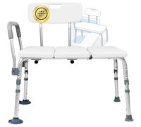 OrtoPrime Siège Baignoire Adulte Transfert Safe - Tabouret de Bain Bancs de Douche - Chaises de Douche Confortables, Blanc, 50 x 75 cm, OP181
