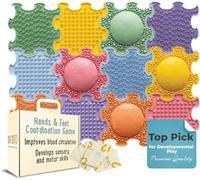 ORTOTO Jeu de Coordination Mains et Pieds - Tapis sensoriels Puzzle, Jeu éducatif pour Enfants dès 2 Ans (Set Mini 12 pièces)