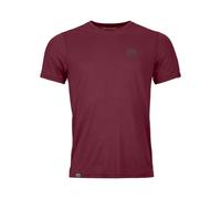 Ortovox - 120 Cool Tec Mountain Stripe TS - T-shirt en laine mérinos homme Red Malbec - M