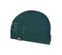 ORTOVOX 120 TEC Logo Beanie - Bonnet léger et Discret en mélange Technique de Laine pour Les randonnées Estivales - Vert - Unisexe