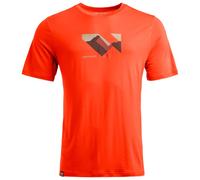 Ortovox - 140 Cool Landscape T-Shirt - Haut en mérinos - S - hot orange