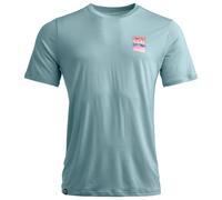 Ortovox - T-shirt de randonnée en laine de mérinos et Tencel™ - 140 Cool Mountain Gradient T-shirt M Glacier Grey pour Homme en Laine - Taille L - Gris L