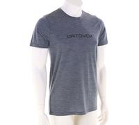 Ortovox - 150 Cool Brand TS - T-shirt en laine mérinos homme Black Steel Blend - M