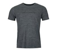 Ortovox - 150 Cool Brand TS - T-shirt en laine mérinos homme Black Steel Blend - XL