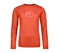 Ortovox - 150 Cool Mountain Silhouette LS - T-shirt en laine mérinos femme Sunset Orange - S
