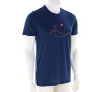 Ortovox 150 Cool Peak Focus Hommes T-shirt M Bleu foncé