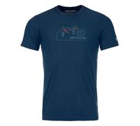 Ortovox - T-shirt respirant - 150 Cool Vintage Badge T-Shirt M Deep Ocean pour Homme en Laine - Taille XL - Navy Navy XL