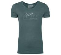 Ortovox T-shirt femme 150 Cool Vintage Badge – mérinos – gris arctique foncé S